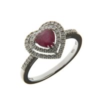 Anello Mirco Visconti Donna Anelli Cuori in Oro bianco Rubino 0.51 Ct ABA1047-15 - ABA1047-15